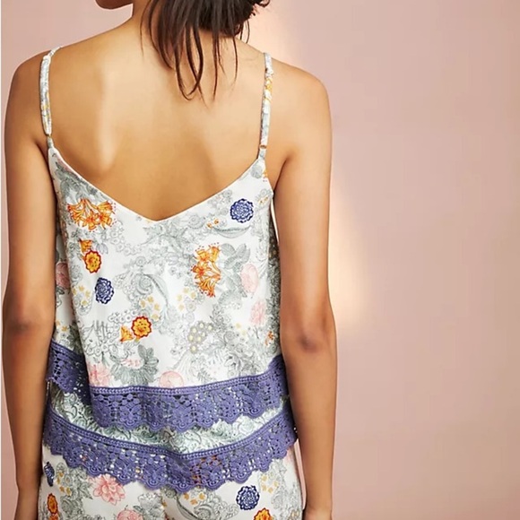 Anthropologie Floreat Lace Trim Cami - Picture 2 of 13